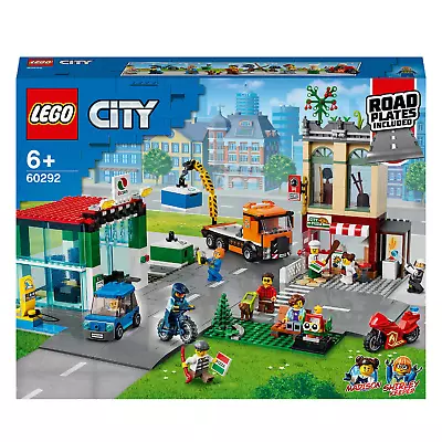 Buy LEGO TOWN CENTRE WITH ROAD PLATES & CAR WASH TOY (60292) - Unsealed/Damaged Box • 72.24£