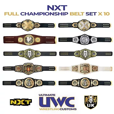 Buy WWE NXT Belts Full Custom Set X 10 For Mattel/ Jakks /Hasbro/Elite Figures • 16.99£
