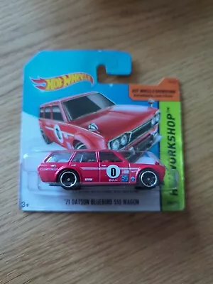 Buy 2014 Hot Wheels 71 Datsun Bluebird 510 Wagon HW Workshop Short Card 206/250 • 5£