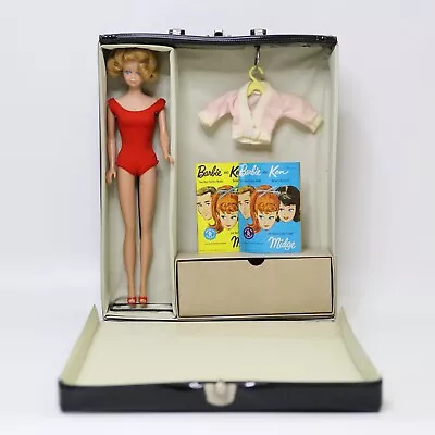 Buy Vintage Midge Barbie Long Straight Legs Freckles Doll + Case +Misc | Mattel 1962 • 121.14£