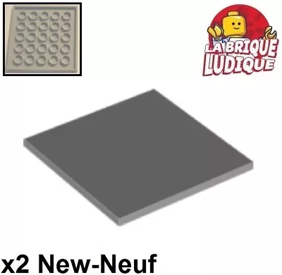 Buy LEGO 2x Tile Plate Smooth 6x6 Groove Grey/Light Bluish Gray 10202 New • 3.43£