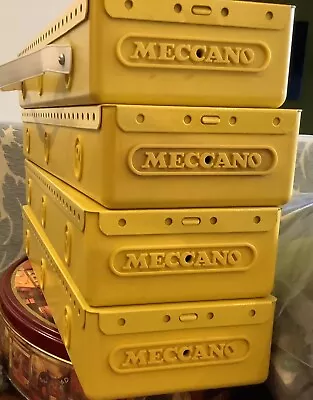 Buy 4 Vintage Meccano Sets In Yellow Cases • 30£