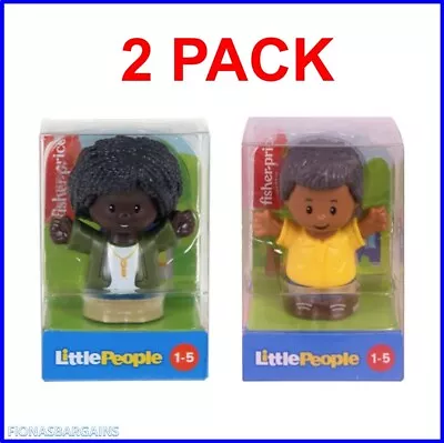 Buy Fisher Price Little People - Grey Hair Man And Mother In Green - 2 Pack NEW • 9.95£