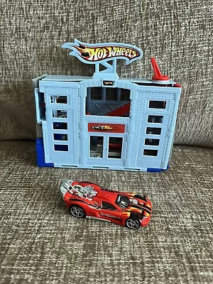 Buy 2008 Mattel Hot Wheels City Power Lift Garage Play Set With Car • 25£