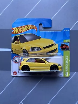 Buy Hot Wheels 2022 ‘99 Honda Civic Type R EK9 - Yellow - Mint On Short Card • 10£