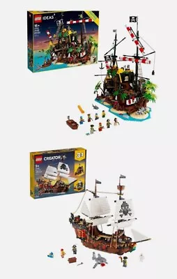 Buy 2 Lego Sets Pirates Of Barracuda Bay 21322 Creator 3in1 Pirate Ship 31109 Sealed • 355£