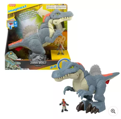 Buy Fisher Price Imaginext Jurassic World Ultra Snap Spinosaurus With Lights & Sound • 59.99£