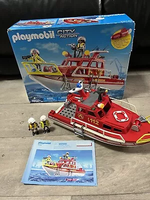 Buy Playmobil Set 70147 City Action Floating Fire Rescue Boat With UnderWater Motor • 25£