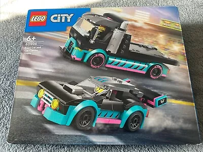 Buy LEGO CITY: Race Car And Car Carrier Truck (60406) NEW • 18.99£