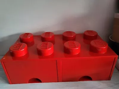 Buy LEGO Brick Drawer 8 Knobs, 2 Drawers, Stackable Storage Box, Colour  Red • 39.99£