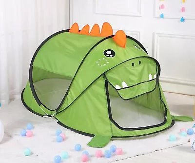 Buy KIDS POP UP PLAY TENT WIZARD Green Dinosaur  TENT INDOOR/OUTDOOR PLAYHOUSE W/Bag • 15.89£