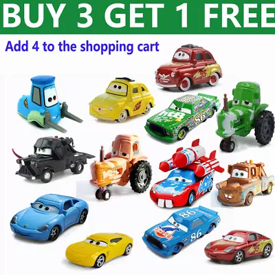 Buy Disney Pixar Cars Diecast 1:55 Lightning McQueen Mater Toys Lot Loose Model Car • 15.07£