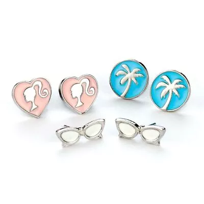 Buy Barbie - Set Of Three Classic Earring Studs NEW • 11.69£