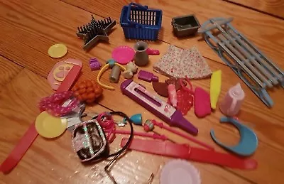 Buy Bundle Barbie Bits & Bats, Sunglasses, Case, Plates 30+ Items • 3.29£