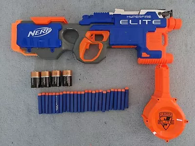 Buy NERF HyperFire, 25 Dart Magazine, Darts, 4x Duracell D Batteries, FREE POSTAGE • 14.19£