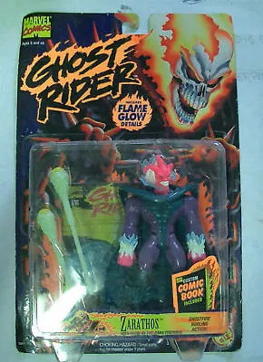 Buy 1995 Ghost Rider Zarathos Flame Glow Toybiz Moc Rare • 50.58£