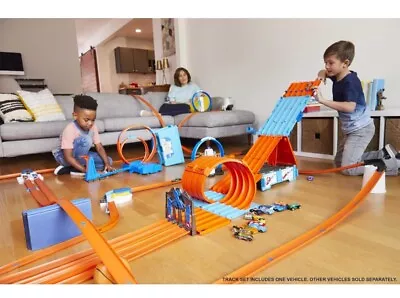 Buy Hot Wheels Track Builder System Race Crate Playset Stunts Gravity Drop Cars • 26£