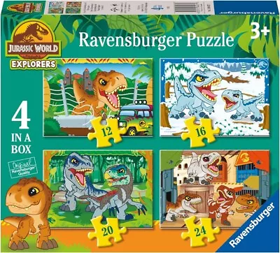 Buy Ravensburger 4 Puzzles In A Box Jurassic World Explorers • 11.99£