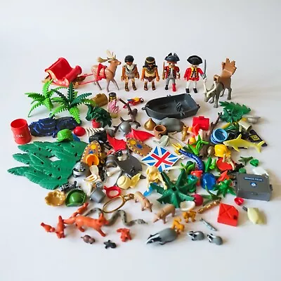 Buy PLAYMOBIL Toys Figures & Accessories Bundle Job Lot Animals Pirates Boat Sleigh • 10£