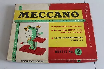 Buy Meccano Set No 2 1970s Box Incomplete • 20£