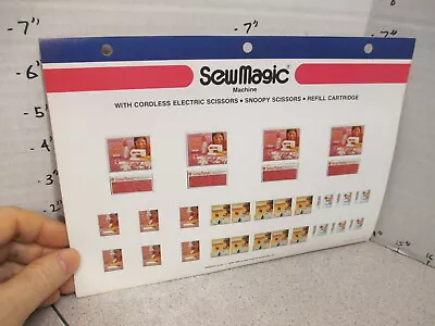 Buy MATTEL 1975 Toy Store Display Sticker Sheet SEW MAGIC Barbie Snoopy Scissors • 23.30£