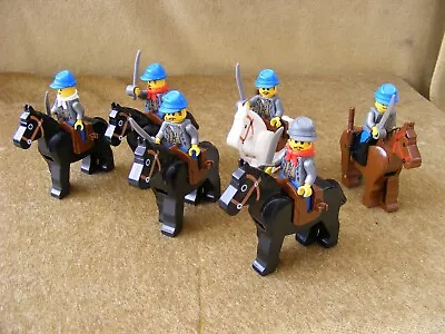 Buy LEGO - ACW - 6 X MOUNTED CONFEDERATE CAVALRY - ALL LEGO PARTS. • 39.99£
