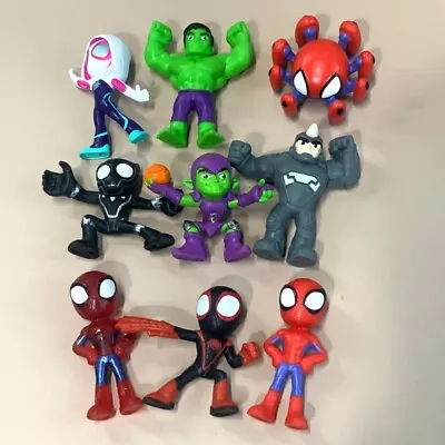 Buy 9PCS Marvel Spidey And His Amazing Friends Rhino Miles Morales Hulk Ghost-Spider • 22.79£