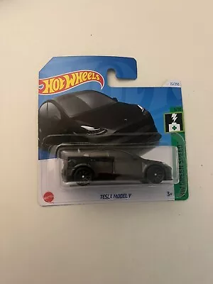 Buy Hot Wheels TESLA MODEL Y BLACK HW GREEN SPEED 3/10 15/250 • 4£