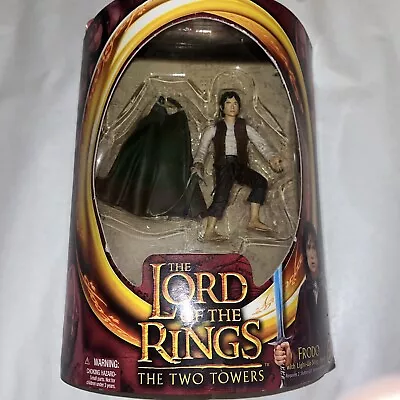 Buy Lord Of The Rings Two Towers - Frodo With Light-Up Sting Sword Action Figure • 7.50£
