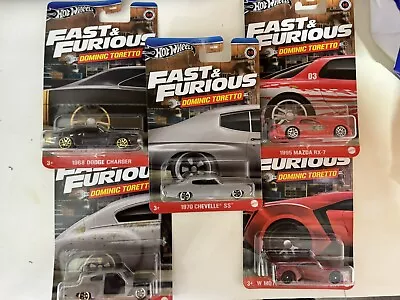 Buy Hot Wheels Diecast. Fast And Furious - Dominic Toretto Set Of 5. Bnib.  • 35£