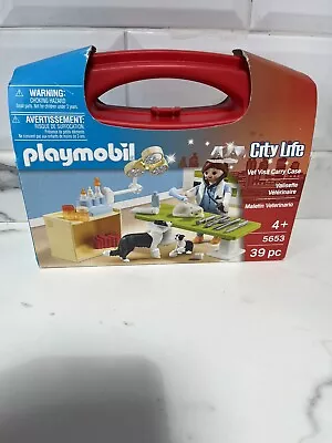 Buy Playmobil 5653 City Life Small Vet Visit Carry Case 39 Piece Age 4+ BRAND NEW • 7£