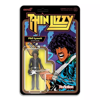 Buy Phil Lynott (Black Leather) THIN LIZZY ReAction Figure SUPER 7 3.75  THINL-08460 • 19.49£