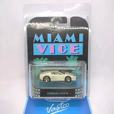 Buy Hot Wheels 2012 Retro Entertainment Miami Vice Ferrari F512 M Real Riders X8915 • 73.90£