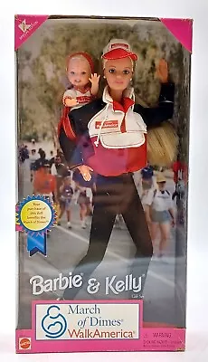 Buy 1998 March Of Dimes Walk America Barbie & Kelly Gift Set / Mattel 20843, NrfB • 60.60£