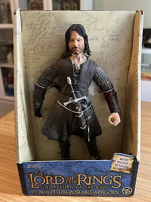Buy Lord Of The Rings Return Of The King Aragorn 11” Deluxe Poseable Figure ToyBiz • 9.95£