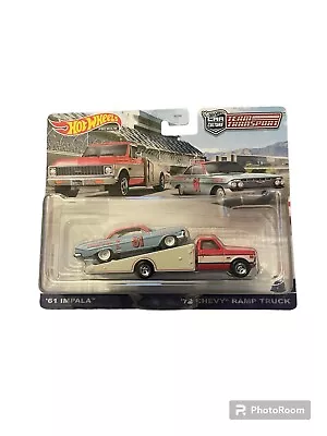 Buy Hot Wheels Car Culture Team Transport 61 Impala 72 Chevy Ramp Truck #54 • 13.45£