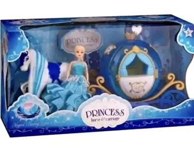 Buy Disney Style Princess & Horse Carriage 3 Piece Set With Doll Carriage And Horse • 24.99£