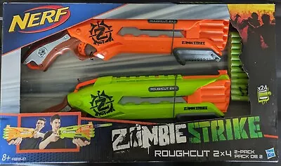 Buy Nerf Zombie Strike Roughcut Pump Action Shotgun Bundle RARE • 169£