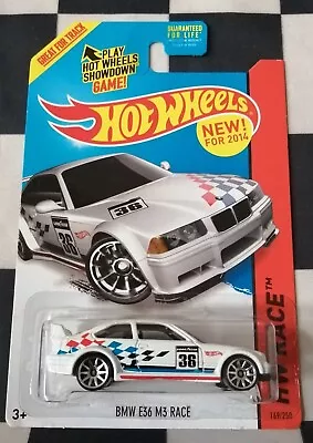 Buy Hot Wheels 2014 First Editions BMW E36 M3 Race Long Card 169/250 • 14.95£