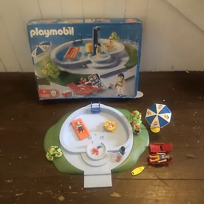 Buy Boxed Playmobil 3205 Childrens Swimming Play Pool Summer Water Park- Incomplete • 14.99£