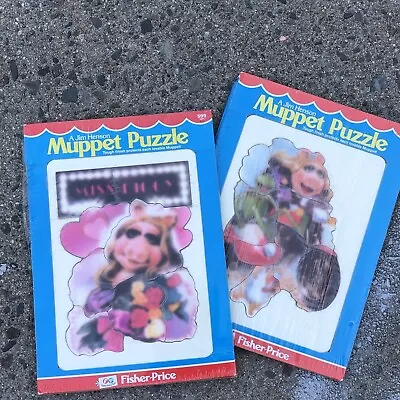 Buy Fisher-Price Vintage 1981 MUPPETS Puzzle Miss Piggy Kermit Motorcycle Jim Henson • 37.27£