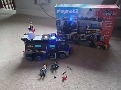 Buy Playmobil 9360 Lights Sounds Police Tactical Unit (SWAT Truck) City Action Boxed • 20£