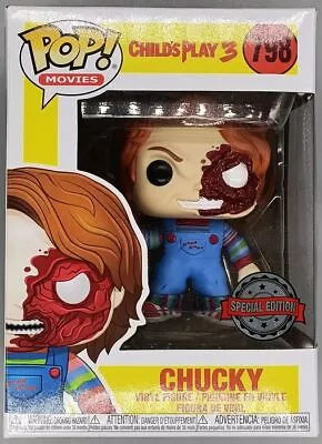 Buy Funko POP #798 Chucky (Half Face) Horror Childs Play 3 - Damaged Box + Protector • 17.99£
