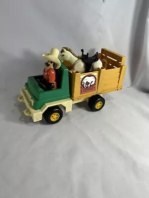 Buy Vintage 1979 Fisher Price Made In USA, Rodeo Rig Truck, Horse And Cowboy. VGUC. • 19.99£