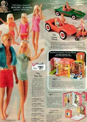 Buy Vintage Mattel Malibu Barbie Ad Reproduction Print Advertising 17x12 • 13.96£