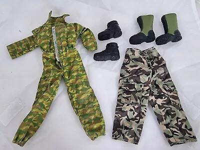 Buy Vintage Ken (Barbie) Clothes, Army Camouflage Outfits Bundle, 4 Pcs, No Doll  • 4£
