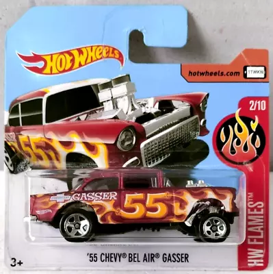 Buy Hot Wheels '55 Chevy Bel Air Gasser - 2017 - HW Flames - 12/365 - Chevrolet • 6.99£