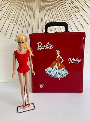 Buy 15✚️ Antique Barbie Midge Doll + Suitcase Japan Made In France Mattel 1962 • 843.05£