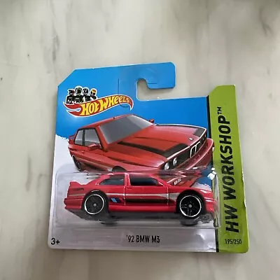 Buy Hot Wheels 92 BMW M3 Red HW Workshop 2014 Rare • 15£