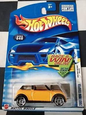 Buy Hot Wheels 2002 First Editions 2001 Mini Cooper Long Card Coll No 040 #28/42 • 8.95£